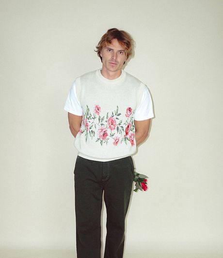 The Loose Company Flower Vest Beige