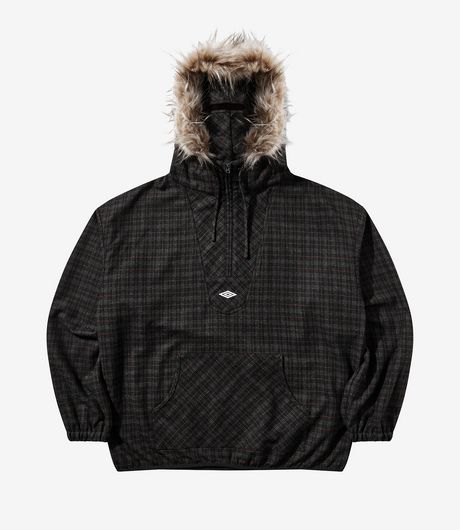 Umbro Flannel Fur Anorak Dark Brown