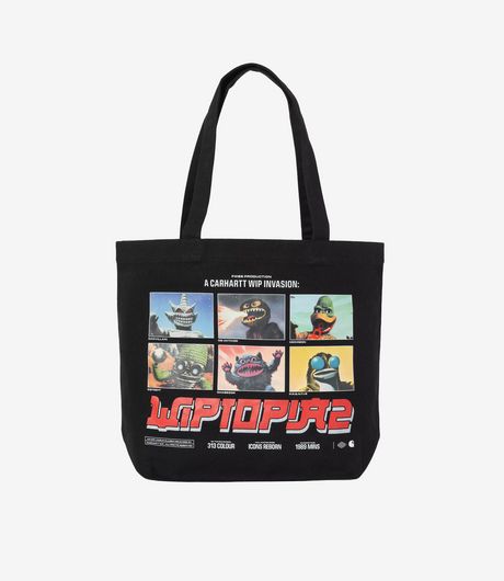 Carhartt WIP Graphic Tote Dearborn Canvas WIPTOPIA II Print Black