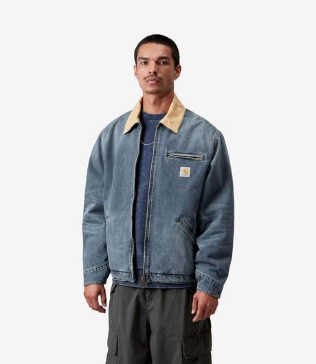 Carhartt WIP OG Detroit Jacket Smith Denim Blue/Dusty H Brown Old Used Wash