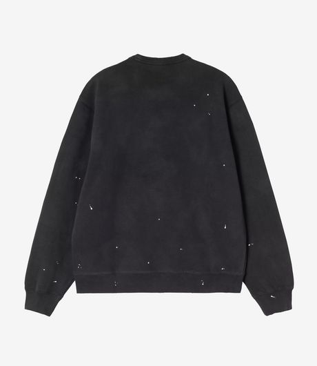 Carhartt WIP Painter Sweat Black Destroy Wash Splatter