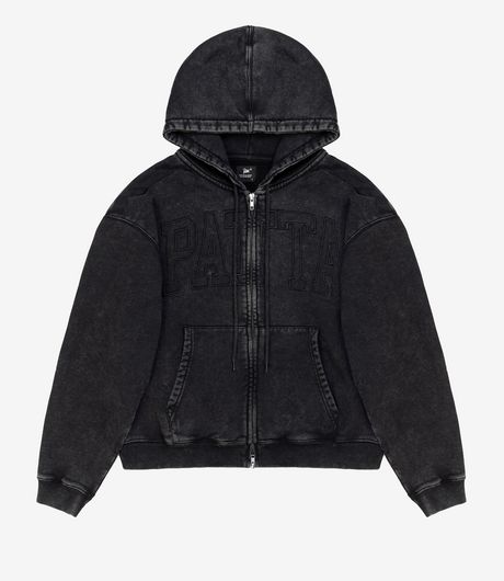 Patta Loopback Logo Zip Hooded Sweater Moonless Night