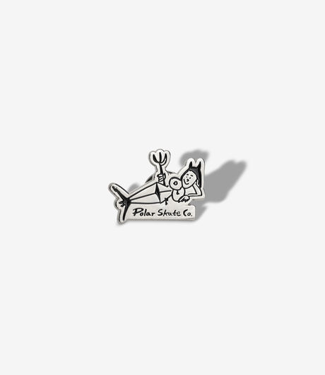 Polar Skate Co Devil Woman Pin Silver/Black