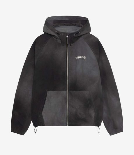 Stussy Beach Shell Wave Dye Jacket Black