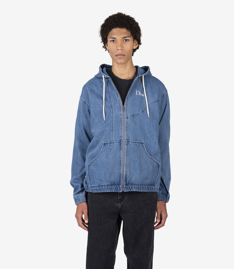 Dime Hooded Denim Bomber Light Wash