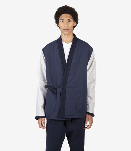 Universal Works Insulated Kyoto Work Jacket Inside/Out Cotton Navy