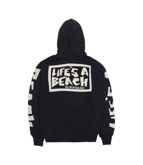 Life's a Beach All Sleeve Logo Hood Black
