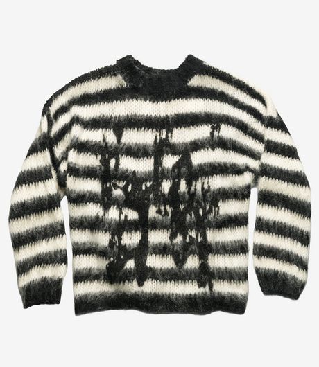 Racer Worldwide Mohair Stripe Sweater Black/White