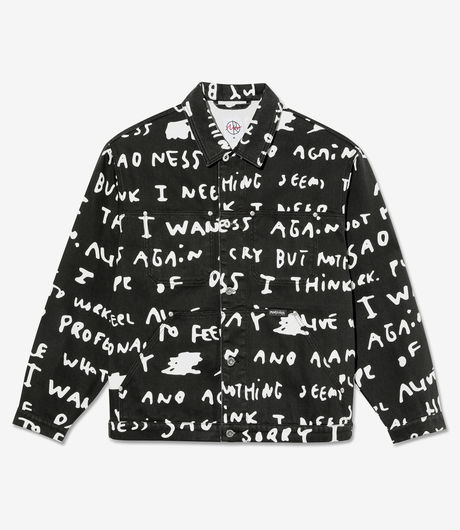 Polar Skate Co Patrik Jacket Sad Notes Black/White