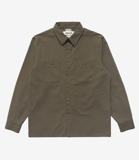 Metalwood Studio Paneled Work Shirt Olive