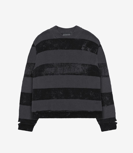 Racer Worldwide Worn Knit Sweater Grey/Black
