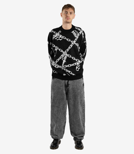 Wasted Paris Knuckles Sweater Black/White