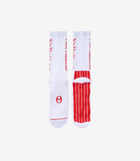 No Problemo Sock White/Red