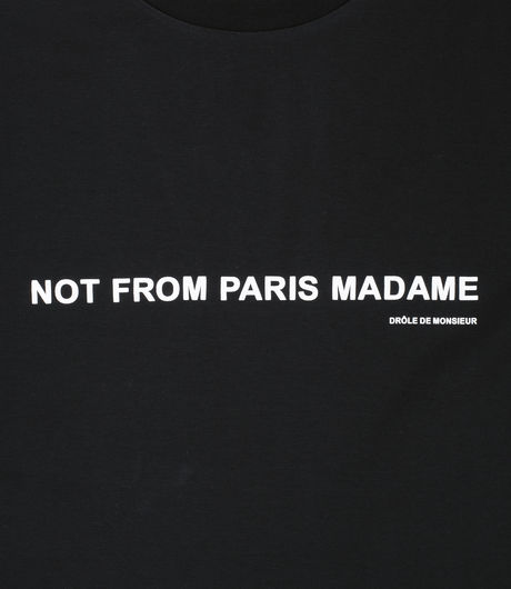 Drôle de Monsieur Classic Slogan T-Shirt Black