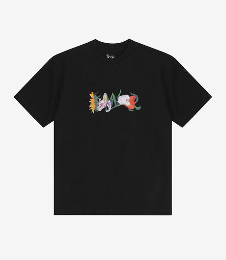Dancer Mixed Flowers Tee Black