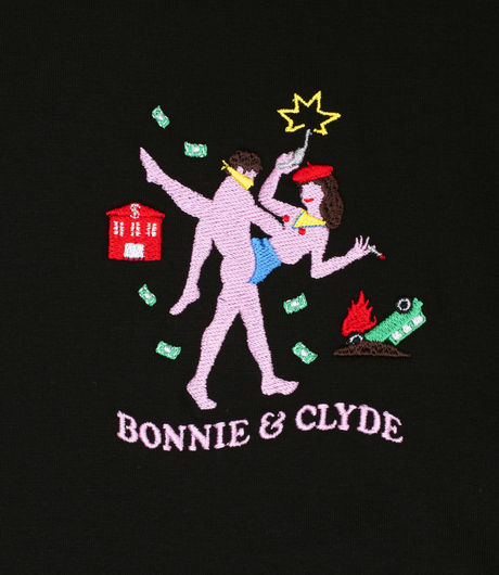 Carne Bollente Bonnie On Clyde T-Shirt Black