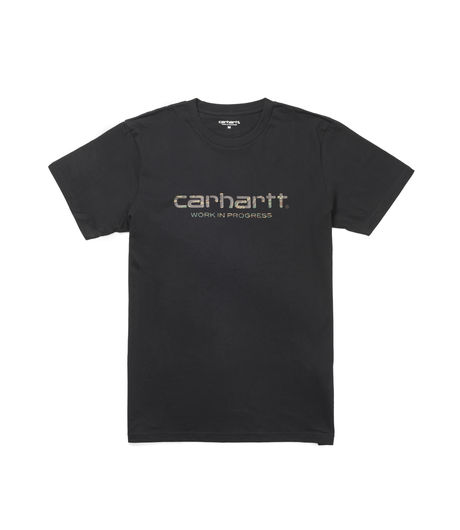 Carhartt S/S Wip Script T-Shirt Black/Tiger Camo