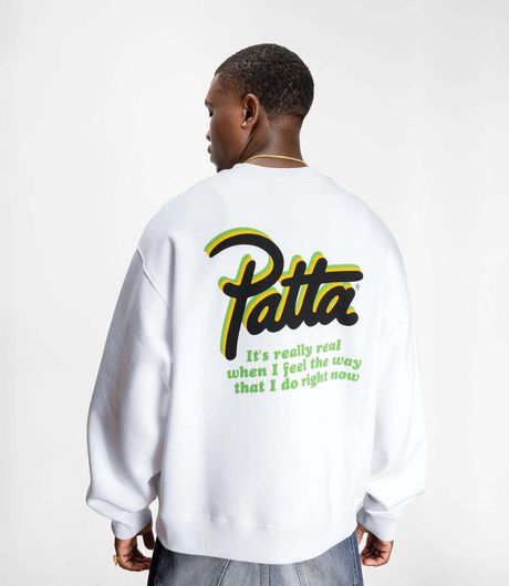 Patta Block Party Crewneck Sweater White