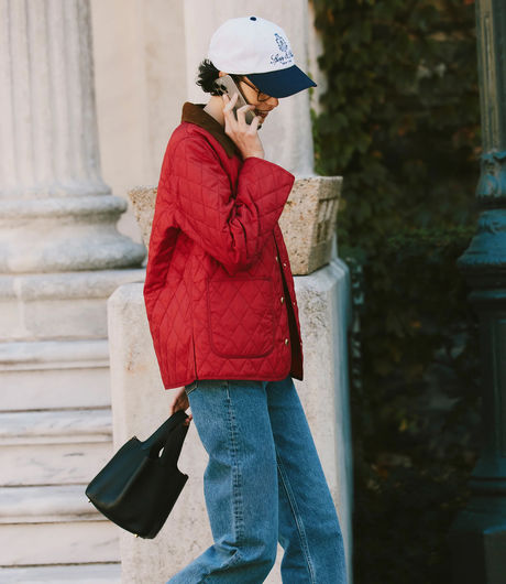 Sporty & Rich Vendome Hat White/Dark Navy