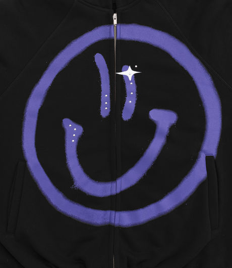 MISBHV Giga Smiley Zipped Hoodie Black