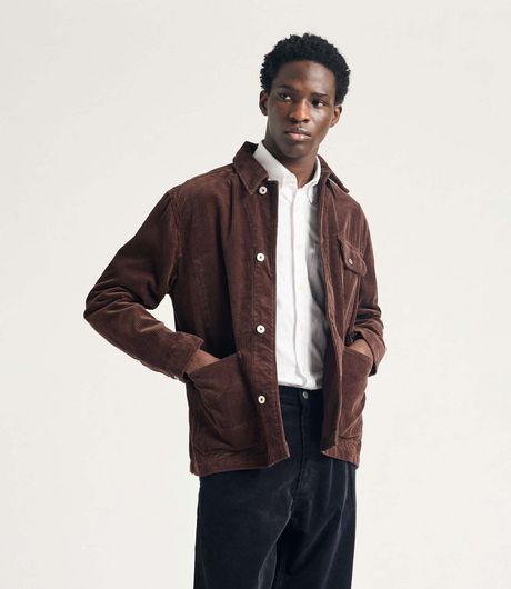 Norse Projects Folke Wide Corduroy Chore Jacket Espresso