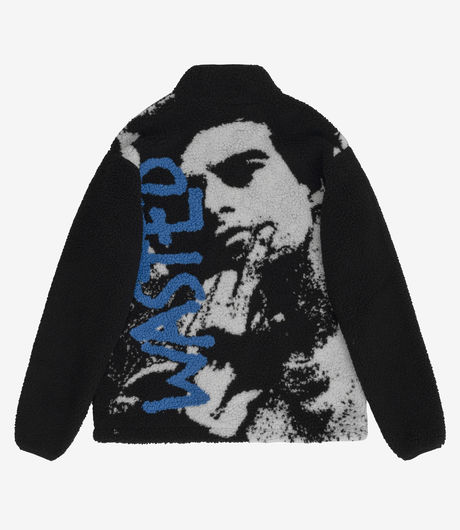 Wasted Paris Pierce Sherpa Jacket Black