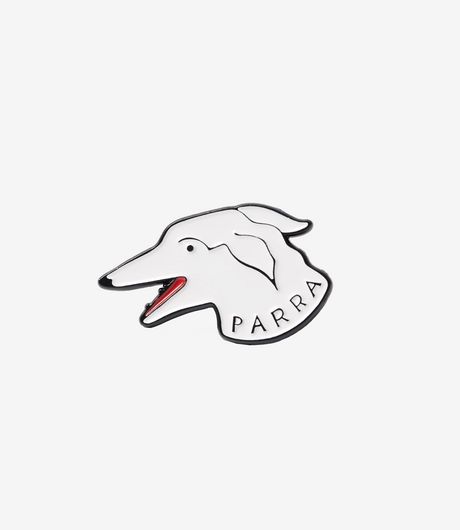 by Parra Dogface Enamel Pin White