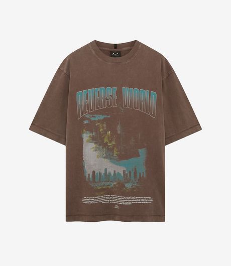 Oakley Reverse World Tee Dark Umber