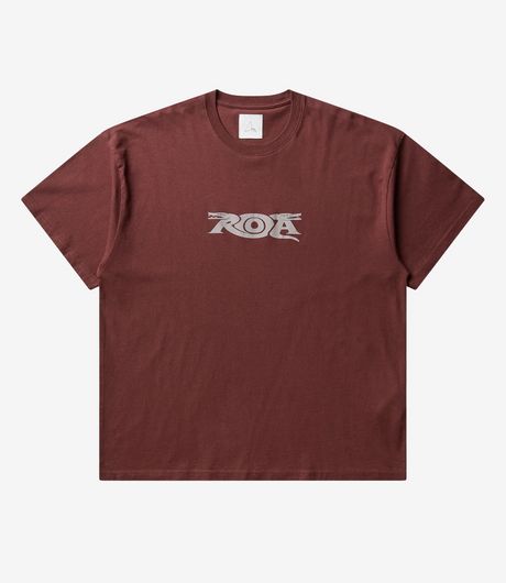 ROA Two Snakes Reflective T-Shirt Burgundy