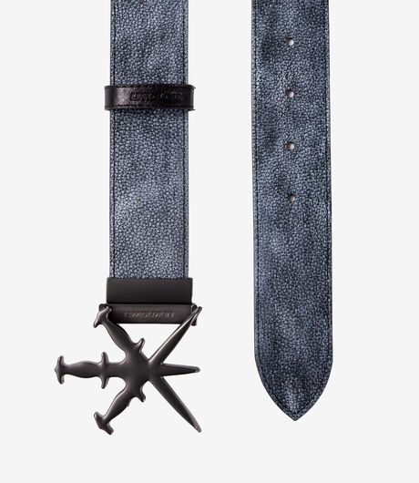 Unknown London Painted Dagger Belt White/Black