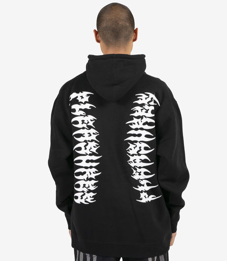 Pleasures Ripped Hoodie Black
