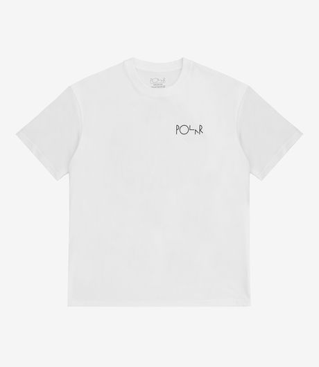 Polar Skate Co Stroke Logo Tee White