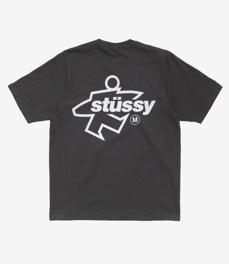 Stussy Surf Size Pig. Dyed Tee Faded Black