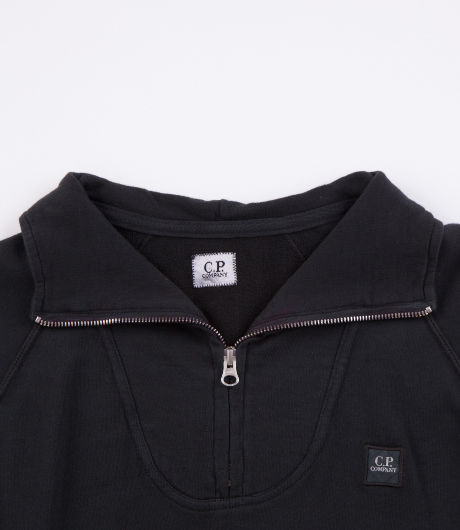C.P. Company 1/4  Zip Sweat Black