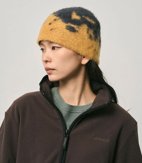Gramicci Mohair Splatter Beanie Safron Splatter