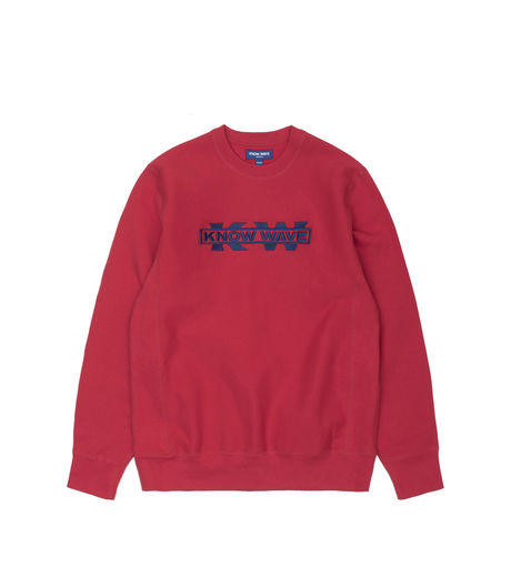 Know Wave x Black Dice Service Sector Embroidered Crew Sweat Red
