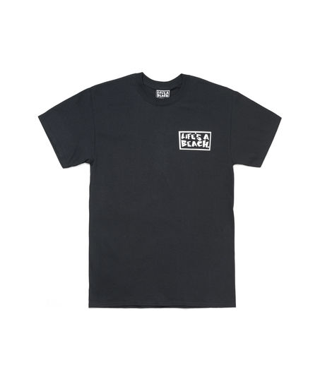 Life's a Beach LAB Logo Tee Black