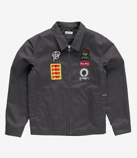 POP Trading Company Full Zip Worker Jacket Anthracite
