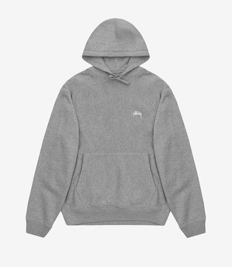 Stussy Stock Logo Hood Grey Heather
