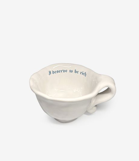 Incartato Ceramics Issues Cappuccino Cup I Deserve To Be Rich White