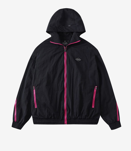 Unknown London Zip Track Top Black/Pink