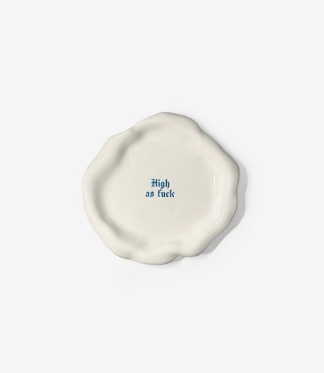 Incartato Ceramics Issues Small Plate High As Fuck White
