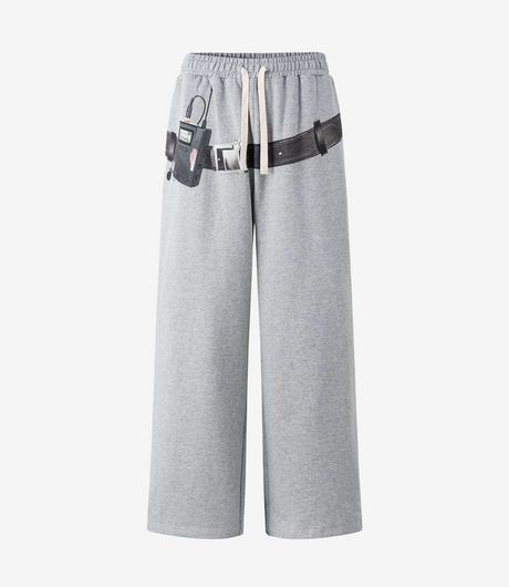 SSSTUFFF Walkman Embroidery Sweatpants Grey