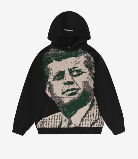 Pleasures Delivered Jacquard Knit Hoodie Black