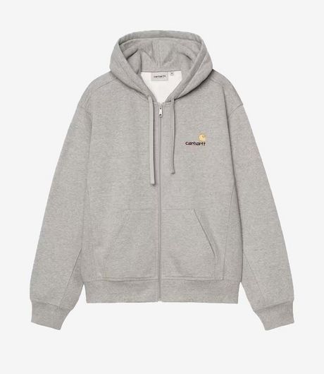 Carhartt WIP Hooded American Script Jacket Grey Heather