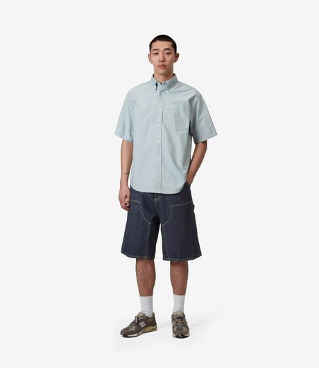 Carhartt WIP OG Double Knee Short Smith Denim Blue Heavy Worn Bleached