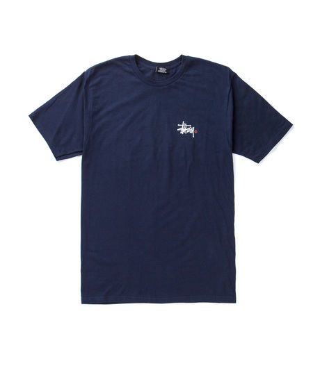 Stussy Basic Logo Tee Navy
