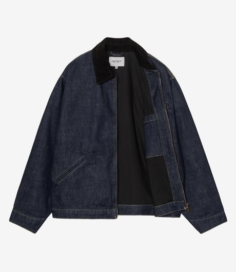 Carhartt WIP OG Detroit Jacket Camano Denim Blue/Black Rinsed