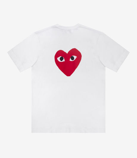 Comme des Garçons Play  Front & Back Heart Tee White