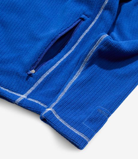 Reese Cooper Outdoor Supply Sequoia Full Zip Grid Fleece Cobalt
